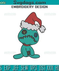 Christmas Scump Embroidery Design File, Scump Santa Hat Embroidery Design File