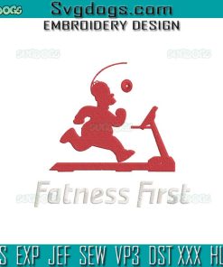 Fatness First Embroidery Design File, Fitness First Embroidery Design File