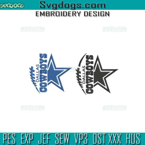 Dallas Cowboys Embroidery Design File, Cowboys NFL Embroidery Design File