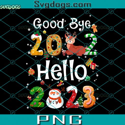 Good Bye 2022 Hello 2023 PNG, Merry Christmas PNG, Happy New Year PNG