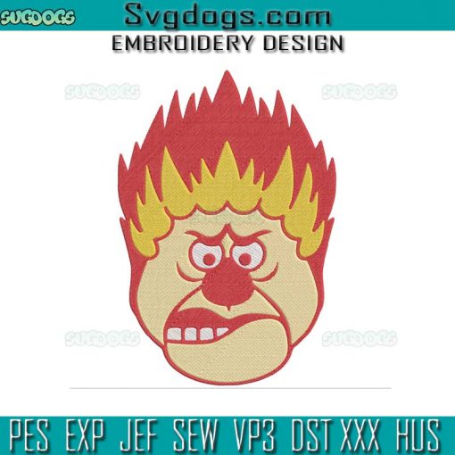 Heat Miser Embroidery Design File, Heat Miser Face Embroidery Design File