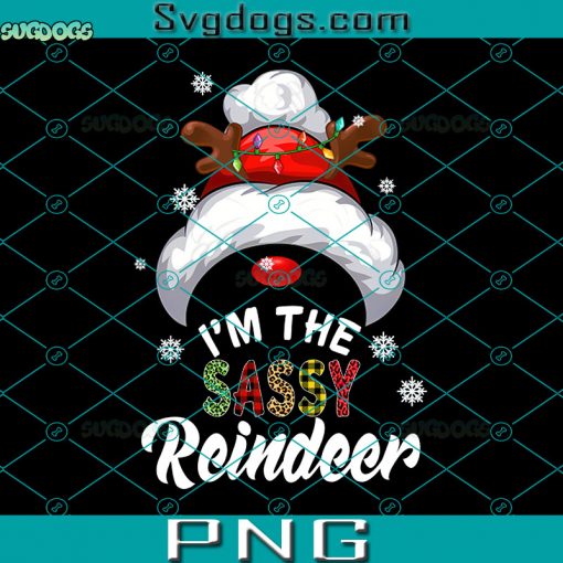 I’m The Sassy Reindeer PNG, Santa Hat PNG, Merry Christmas PNG