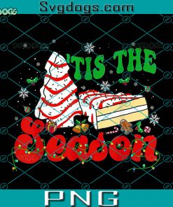 Tis’ The Season PNG, Little Tis’ The Season Christmas Tree Cakes Debbie Groovy PNG, Tis’ The Season Christmas PNG