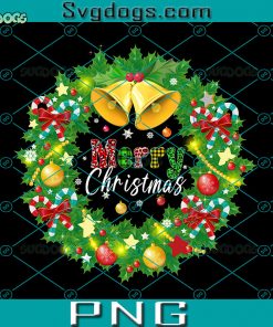 Merry Christmas Wreath Ornament Xmas PNG, Christmas Wreath PNG, Merry Christmas PNG