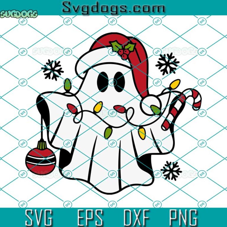 Christmas Ghost SVG, Layered Christmas Ghost SVG, Christmas Ghost Light