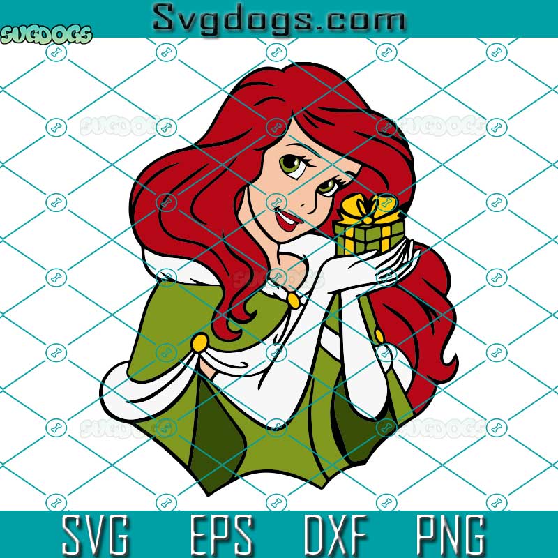 Ariel Christmas SVG, Snow White Christmas Hat SVG, Disney Princess SVG PNG DXF EPS