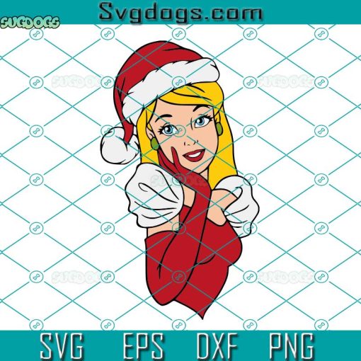 Christmas Cinderella SVG, Xmas Santa Claus SVG, Christmas Princess SVG PNG DXF EPS