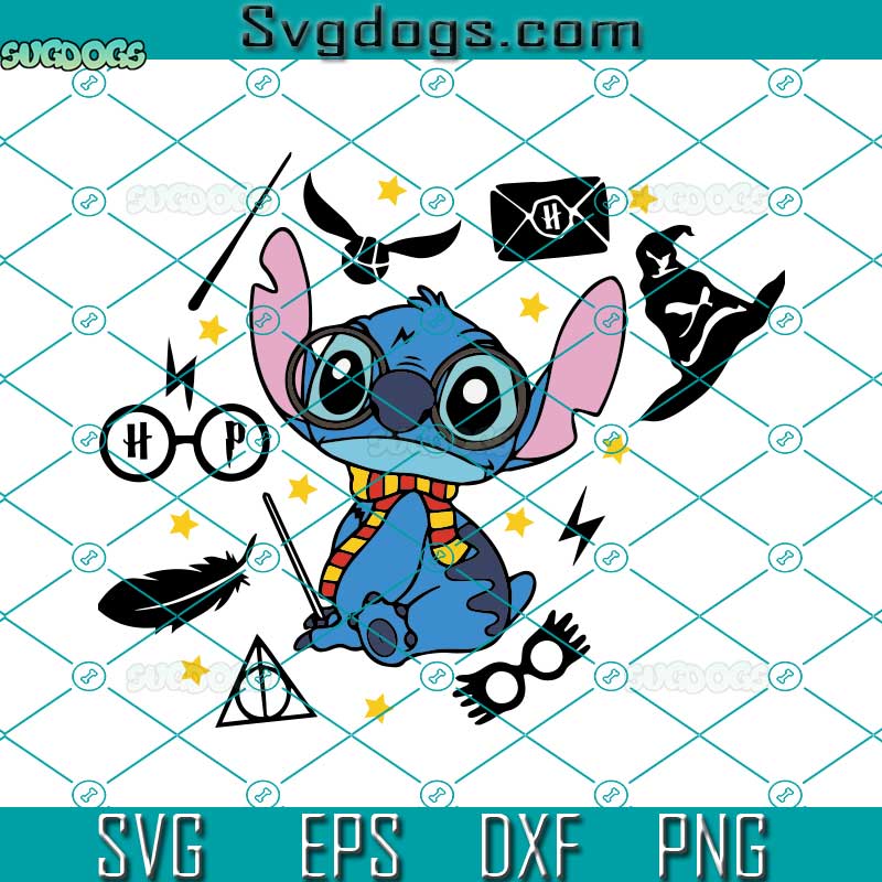 Harry Stitch SVG, Layered Wizard Stitch SVG, Harry Potter Stitch SVG PNG DXF EPS