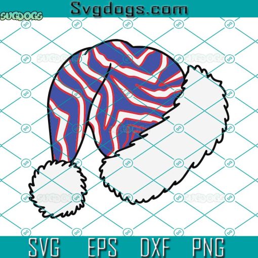 Buffalo Bill Christmas SVG, Santa Hat SVG, Zubaz Santa Hat SVG, Zubaz Christmas SVG PNG DXF EPS