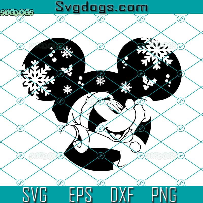 Mickey Christmas SVG, Mouse Ears Christmas SVG, Mouse Head SVG, Christmas SVG PNG DXF EPS