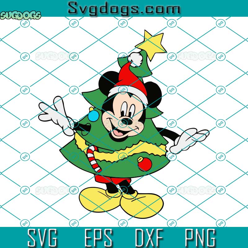 Mickey Christmas Tree SVG, Mickey Disney SVG, Christmas Tree SVG PNG DXF EPS