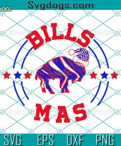 Bills Mas SVG, Buffalo Bills Christmas SVG, Buffalo Bills SVG, Buffalo Bills Christmas SVG PNG DXF EPS