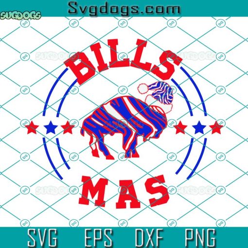 Bills Mas SVG, Buffalo Bills Christmas SVG, Buffalo Bills SVG, Buffalo Bills Christmas SVG PNG DXF EPS