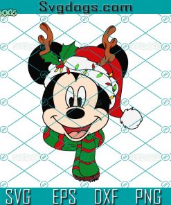 Mickey Merry Christmas SVG, Character Face Xmas SVG, Christmas Squad SVG, Christmas Friends SVG DXF EPS PNG