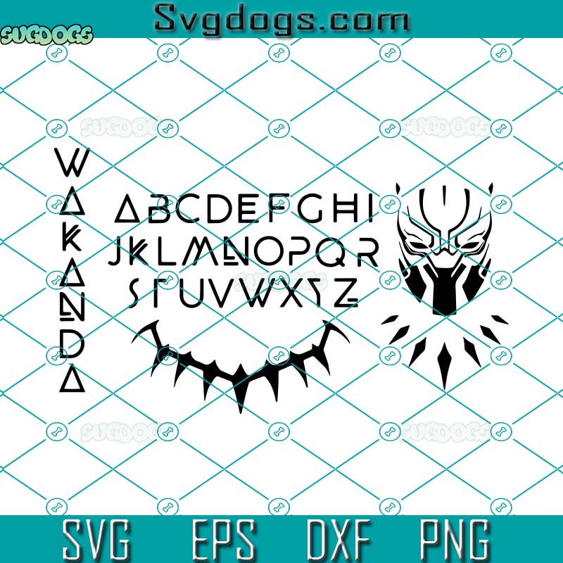 Wakanda Forever Font SVG, Black Panther SVG, Wakanda Font SVG DXF EPS PNG