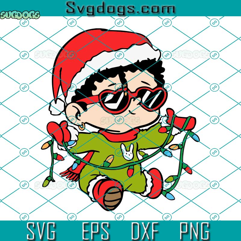 Baby Benito Christmas SVG, Sin Ti SVG, Bad Bunny Heart SVG PNG DXF EPS