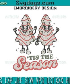 Little Debbie Tis The Season Embroidery Design File, Little Debbie Christmas Embroidery Design File