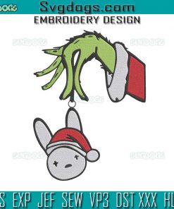 Grinch Hand Christmas Embroidery Design File, Merry Grinchmas Embroidery Design File