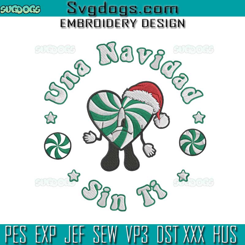 Un Navidad Sin Ti Embroidery Design File, Bad Bunny Christmas Embroidery Design File Un Navidad Sin Ti Embroidery Design File, Bad Bunny Christmas Embroidery Design File