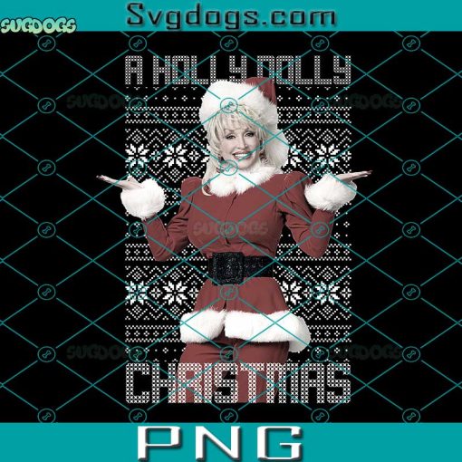 A Holly Dolly Christmas PNG, Dolly Parton Christmas PNG, Christmas PNG