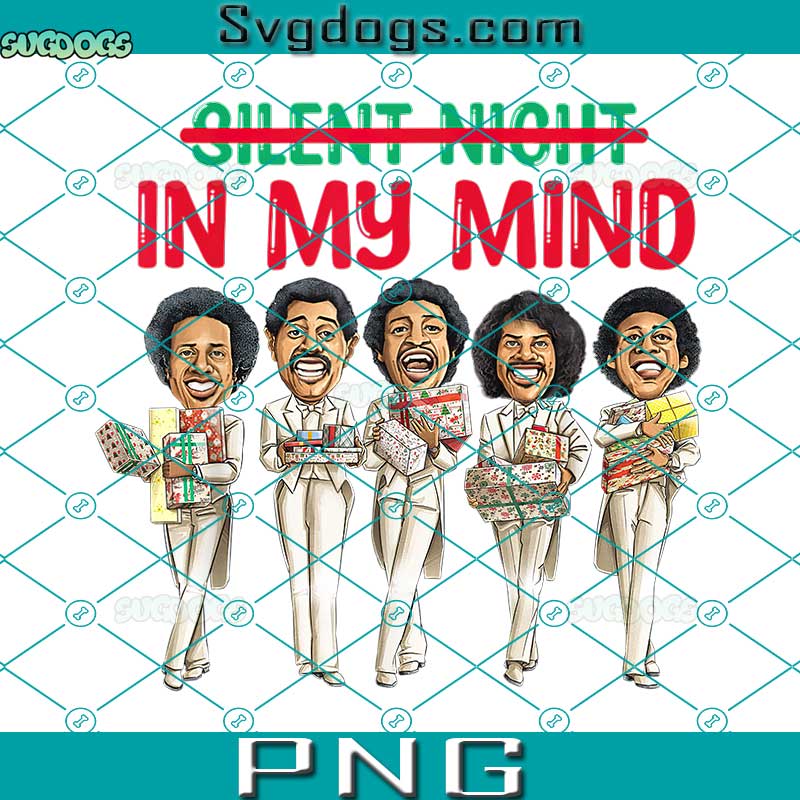 In My Mind Black African American Family PNG, Matching Christmas PNG, Silent Night PNG