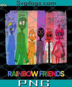 Rainbow Friends PNG, Rainbow Friends And Adults Vintage PNG