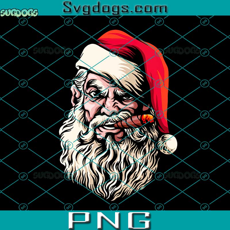 Merry Christmas Smoking Santa Claus PNG, Smoking Santa PNG, Santa Claus PNG