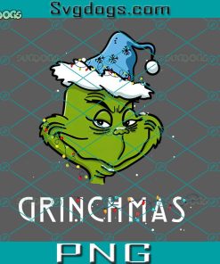 Merry Grinchmas PNG, Grinch Christmas PNG, Grinch Santa Hat PNG