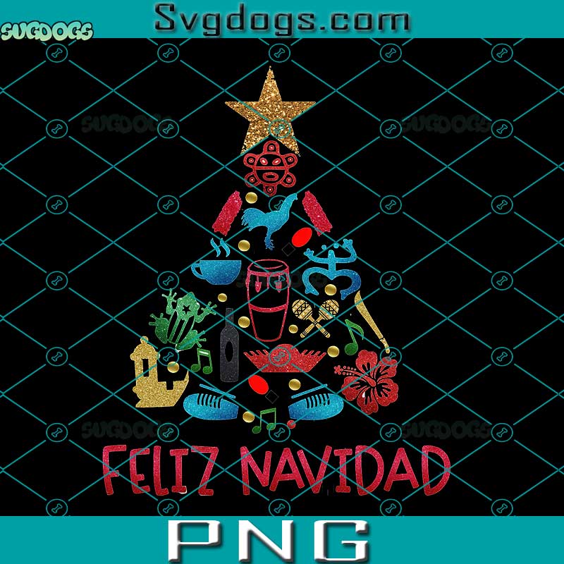 Feliz Navidad PNG, Feliz Navidad Puerto Rican Christmas Tree PNG, Christmas Tree PNG
