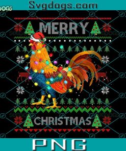 Christmas Rooster Ugly PNG, Christmas Merry Xmas PNG