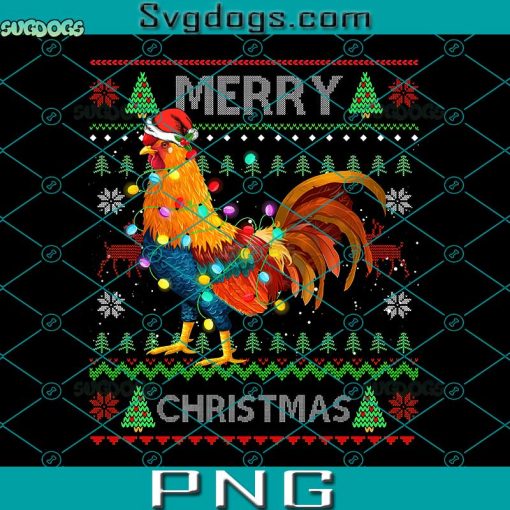 Christmas Rooster Ugly PNG, Christmas Merry Xmas PNG