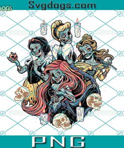 Undead Princesses PNG, Zombie Princess PNG, Cinderlla PNG, Belle PNG Ariel PNG