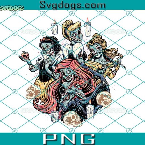 Undead Princesses PNG, Zombie Princess PNG, Cinderlla PNG, Belle PNG Ariel PNG