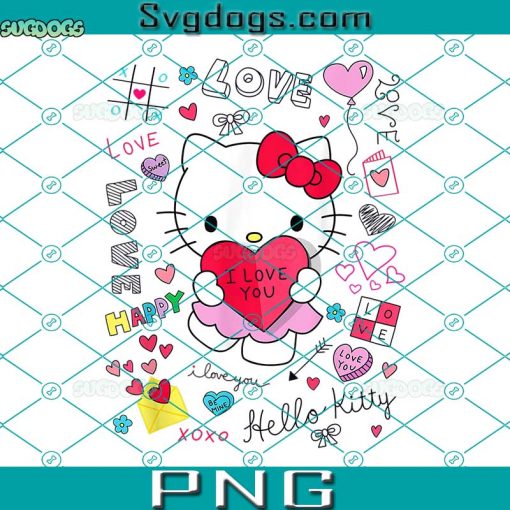 Hello Kitty Love Valentine PNG, Xo Xo PNG, Valentine’s Day PNG