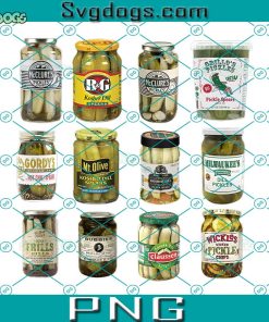 Canned Pickles PNG, Pickle Lovers PNG, Canning Hot Peppers PNG, Refrigerator Pickles PNG