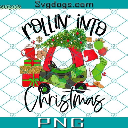 Rollin’ Into Christmas Kids Car Camo PNG, Christmas Car Tree PNG, Holiday PNG