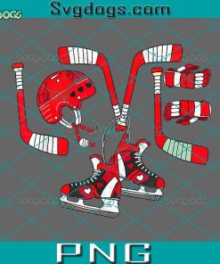 Ice Hockey Heart Valentines Day PNG, Player Goalie Ice Hockey PNG, Valentines Hockey PNG