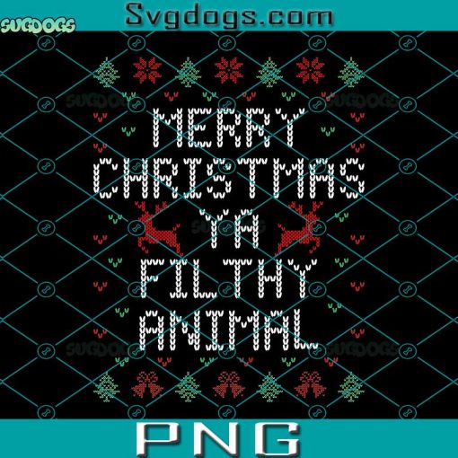 Merry Christmas Ya Filthy Animal PNG, Home Alone Ugly Christmas Sweater PNG