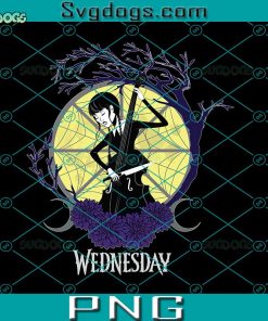 Wednesday Playing Cello PNG, Wednesday Addams PNG