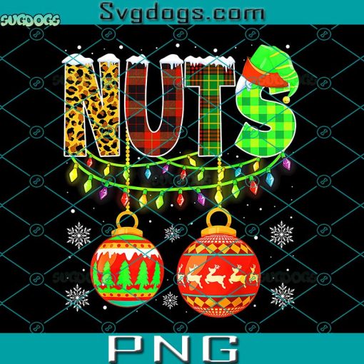 Nuts Christmas PNG, Funny Christmas Couples Chestnuts Nuts PNG, Santa Hat PNG