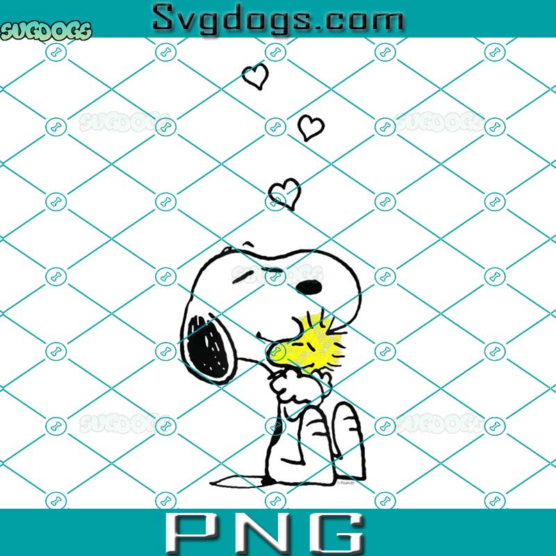 Valentine Snoopy PNG, Peanuts Valentine Hugs And Love PNG, Snoopy Heart Love PNG