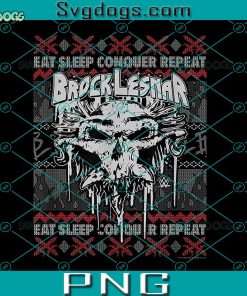 Christmas Brock Lesnar PNG, Eat Sleep Conquer Repeat PNG