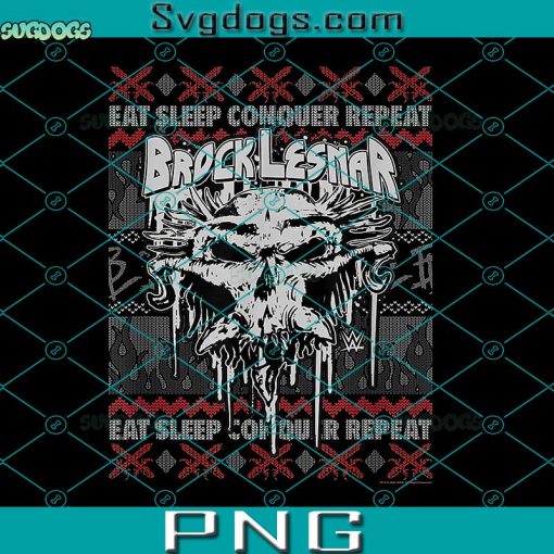 Christmas Brock Lesnar PNG, Eat Sleep Conquer Repeat PNG