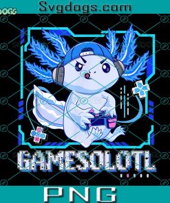 Gamesolotl Gamer Axolotl Kids Boys PNG, Video Games Anime Lizard PNG, Gamer PNG