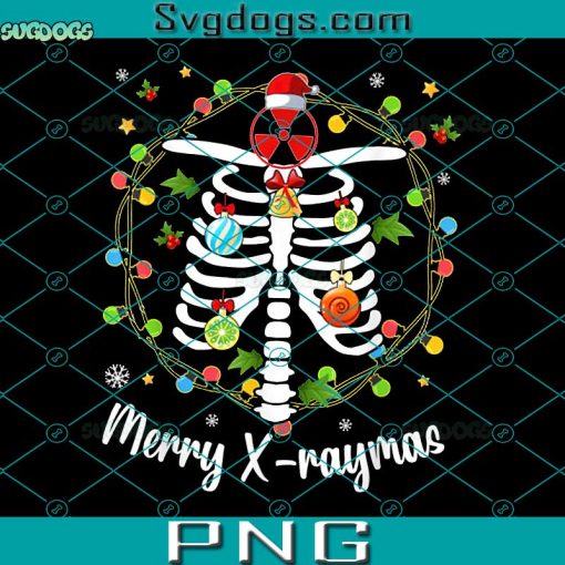Merry X Raymas Skeleton PNG, Radiology Christmas PNG, Rad Tech Christmas PNG, Rad Tech Christmas Puns Merry Xraymas Xmas Radiographer PNG
