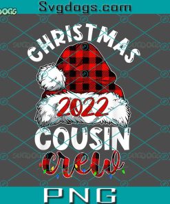 Christmas Cousin Crew 2022 PNG, Santa Hat PNG