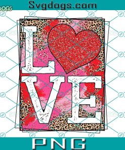 Love Box Grunge Leopard PNG, Valentine’s Day PNG, Valentine PNG, Love PNG