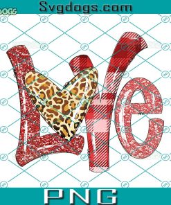 Love Leopard Plaid Valentine’s PNG, Funny Valentine’s PNG, Valentine’s Day PNG