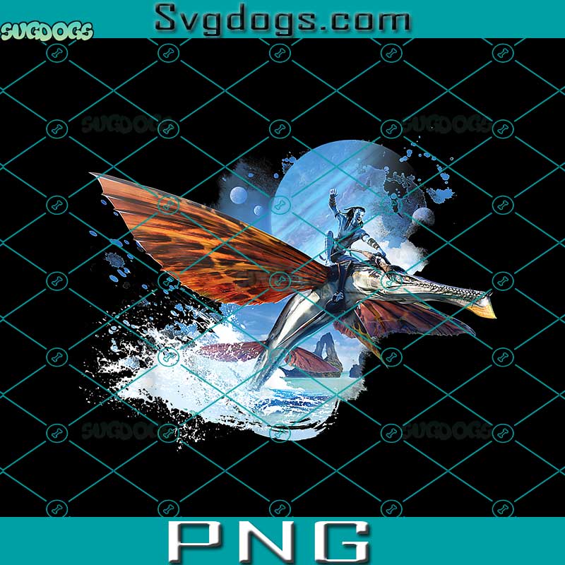 Jake Sully Riding Skimwing PNG, Avatar The Way of Water PNG, Avatar 2 PNG