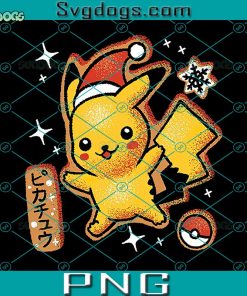 Pikachu Christmas PNG, Pikachu Santa PNG, Pokemon Christmas PNG